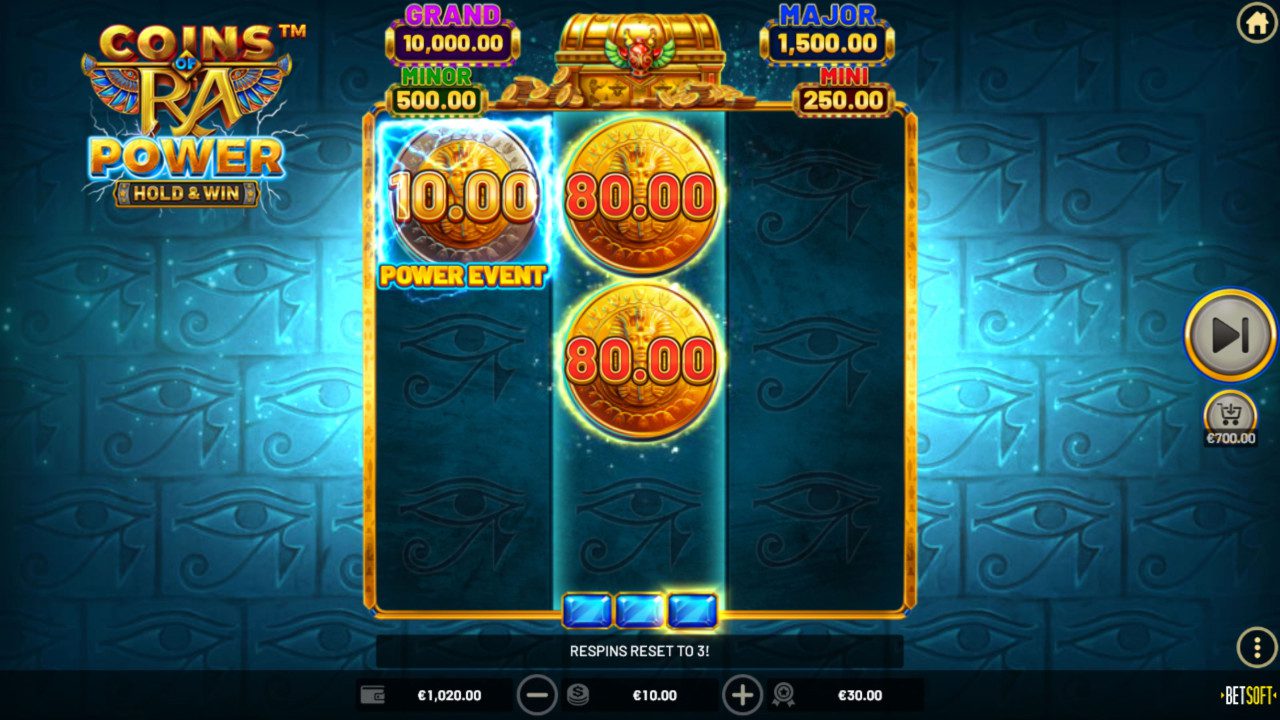 BetSoft Coins of Ra Power Screenshot