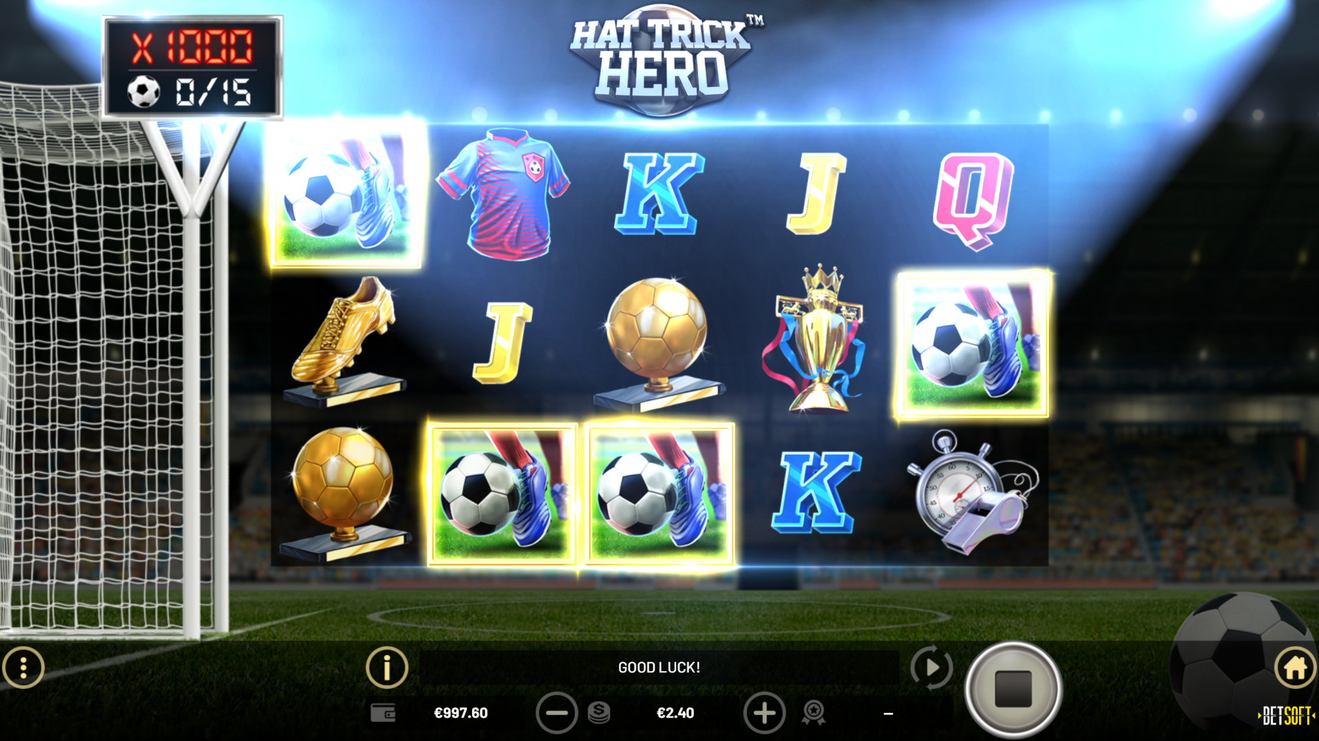 BetSoft Hat Trick Hero Screenshot