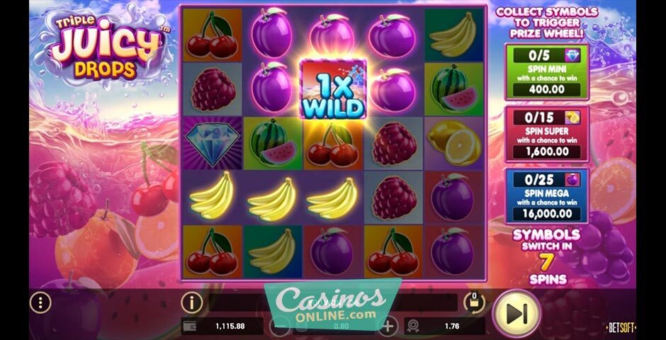 BetSoft Triple Juicy Drops Screenshot