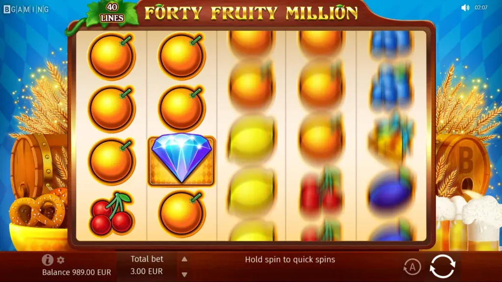 BG Forty Fruity Million Screenshot