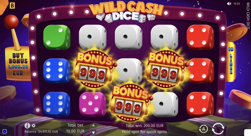BG Wild Cash Dice Screenshot