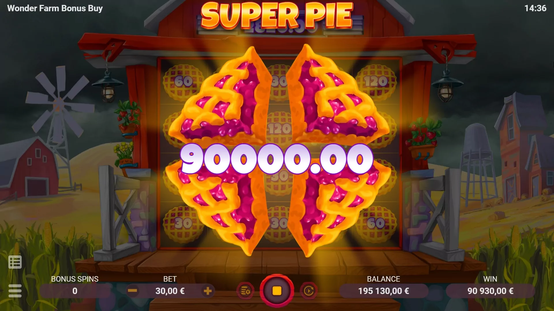 EVO Wonder Farm Bonus Buy Screenshot