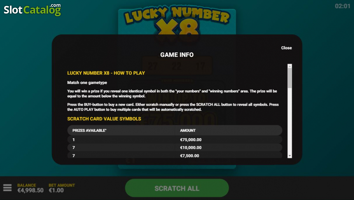 Hack Lucky Number x8 Screenshot
