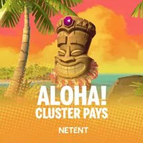 Aloha Cluster Pays slot game showcased on POKIEMACHINESN.