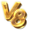 V8 Poker Logo at POKIEMACHINESN